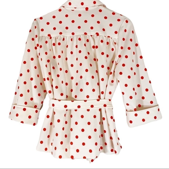 Vintage Pinup Rockabilly Polka Dot Top Size S/M - Picture 2 of 4